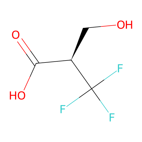 (2R)-3,3,3-trifluoro-2-(hydroxymethyl)propanoic acid structure
