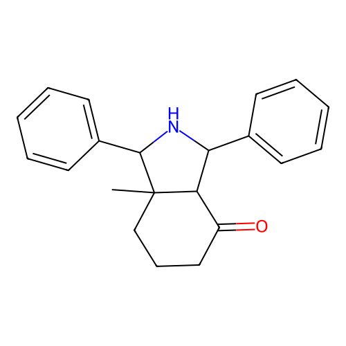 7a-methyl-1,3-diphenyloctahydro-4H-isoindol-4-one structure