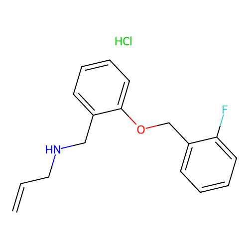 N-{2-[(2-fluorobenzyl)oxy]benzyl}-2-propen-1-amine hydrochloride structure