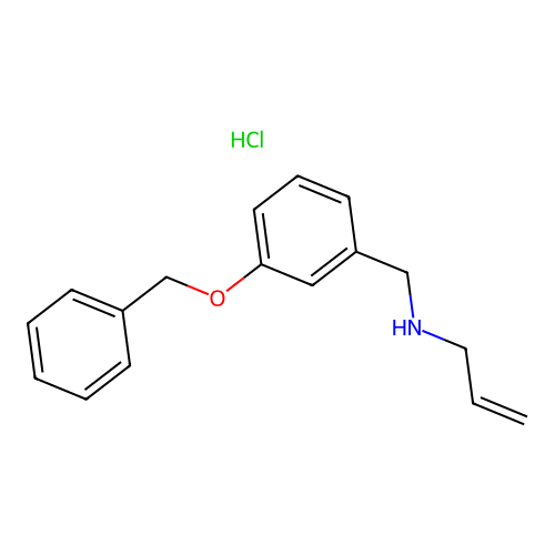 {[3-(Benzyloxy)phenyl]methyl}(prop-2-en-1-yl)amine hydrochloride structure