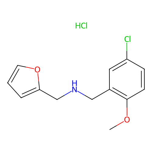 N-(5-chloro-2-methoxybenzyl)-1-(furan-2-yl)methanamine hydrochloride structure