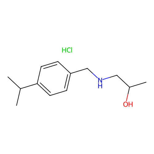 1-({[4-(Propan-2-yl)phenyl]methyl}amino)propan-2-ol hydrochloride structure