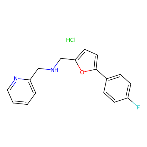 [5-(4-Fluoro-phenyl)-furan-2-ylmethyl]-pyridin-2-ylmethyl-amine structure