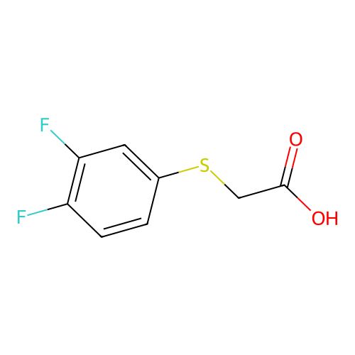 2-((3,4-Difluorophenyl)sulfanyl)acetic acid structure