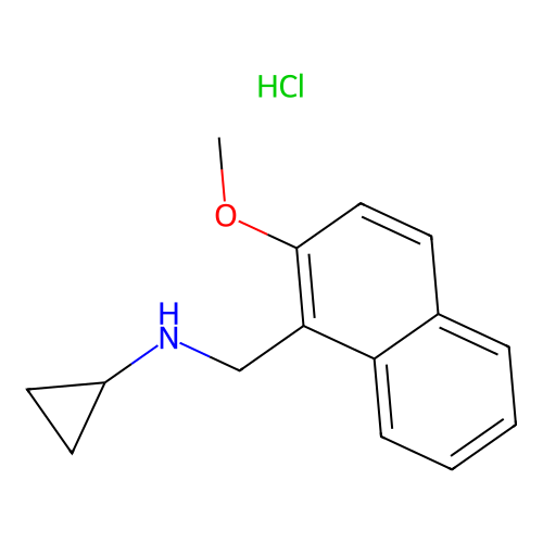 N-((2-methoxynaphthalen-1-yl)methyl)cyclopropanamine hydrochloride structure