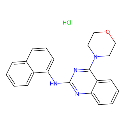 (4-Morpholin-4-yl-quinazolin-2-yl)-naphthalen-1-yl-amine structure