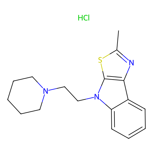 2-Methyl-4-(2-piperidin-1-yl-ethyl)-4H-thiazolo[5,4-b]indole structure