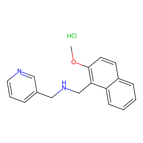 1-(2-methoxynaphthalen-1-yl)-N-(pyridin-3-ylmethyl)methanamine Hydrochloride structure
