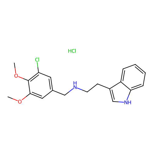 N-(3-chloro-4,5-dimethoxybenzyl)-2-(1H-indol-3-yl)ethanamine hydrochloride structure