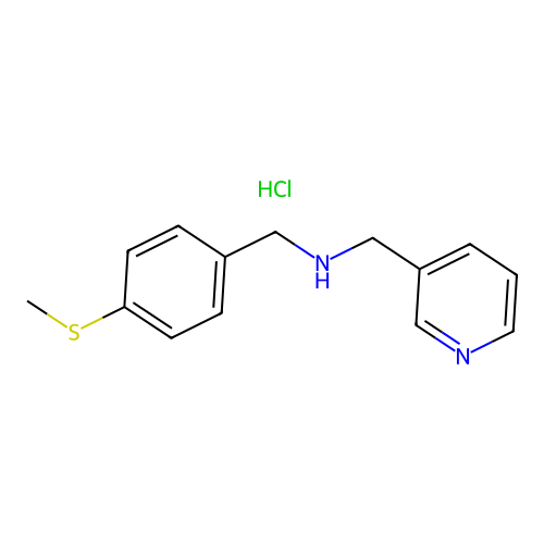 N-(4-(methylthio)benzyl)-1-(pyridin-3-yl)methanamine hydrochloride structure
