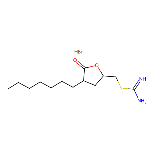 2-(4-Heptyl-5-oxo-tetrahydro-furan-2-ylmethyl)-isothiourea structure