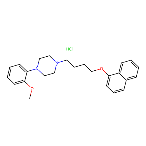 1-(2-Methoxy-phenyl)-4-[4-(naphthalen-1-yloxy)-butyl]-piperazine structure