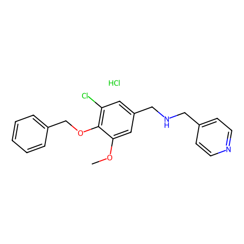 N-(4-(benzyloxy)-3-chloro-5-methoxybenzyl)-1-(pyridin-4-yl)methanamine hydrochloride structure