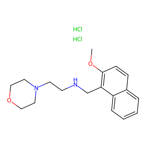 N-((2-methoxynaphthalen-1-yl)methyl)-2-morpholinoethanamine dihydrochloride structure