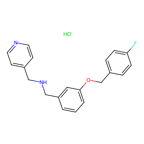 {3-[(4-Fluorobenzyl)oxy]benzyl}(4-pyridinylmethyl)amine hydrochloride structure