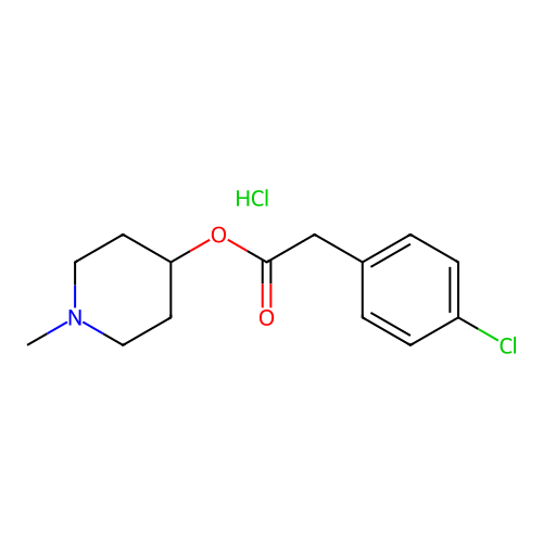 1-Methylpiperidin-4-YL 2-(4-chlorophenyl)acetate hydrochloride structure