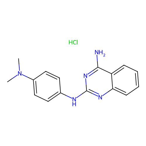 N2-(4-(dimethylamino)phenyl)quinazoline-2,4-diamine hydrochloride structure