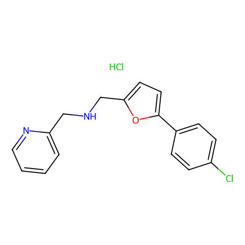 [5-(4-Chloro-phenyl)-furan-2-ylmethyl]-pyridin-2-ylmethyl-amine structure