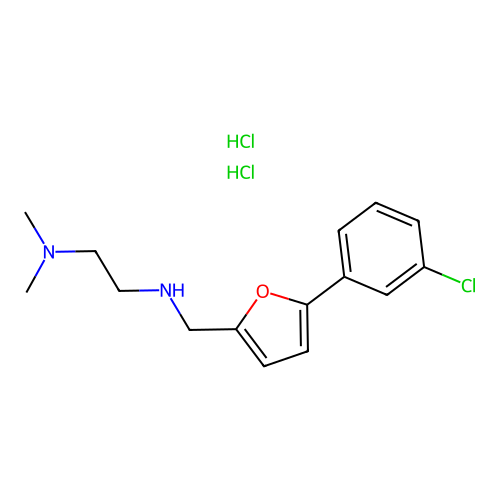 N-[[5-(3-chlorophenyl)-2-furyl]methyl]-N',N'-dimethyl-ethane-1,2-diamine Dihydrochloride structure