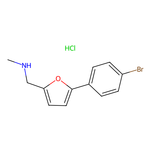 {[5-(4-Bromophenyl)furan-2-yl]methyl}(methyl)amine hydrochloride structure
