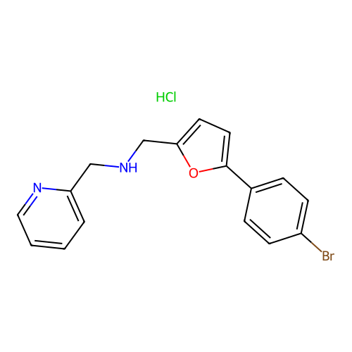 [5-(4-Bromo-phenyl)-furan-2-ylmethyl]-pyridin-2-ylmethyl-amine structure