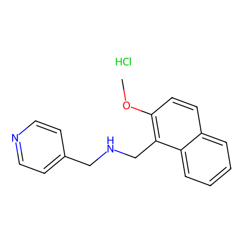 1-(2-methoxynaphthalen-1-yl)-N-(pyridin-4-ylmethyl)methanamine Hydrochloride structure
