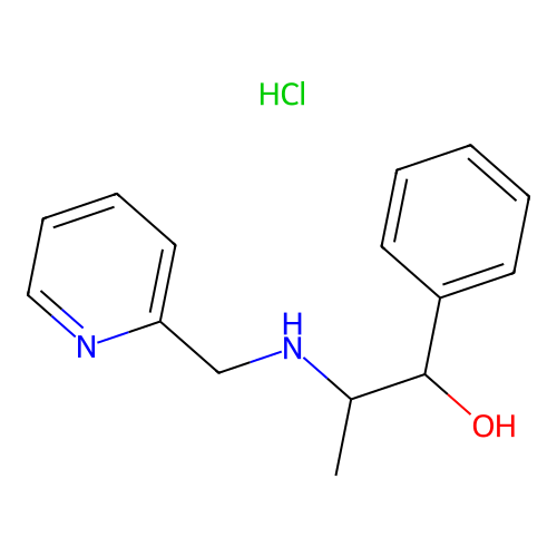 1-Phenyl-2-((pyridin-2-ylmethyl)amino)propan-1-ol hydrochloride structure