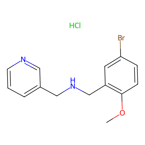 N-(5-bromo-2-methoxybenzyl)-1-(pyridin-3-yl)methanamine hydrochloride structure