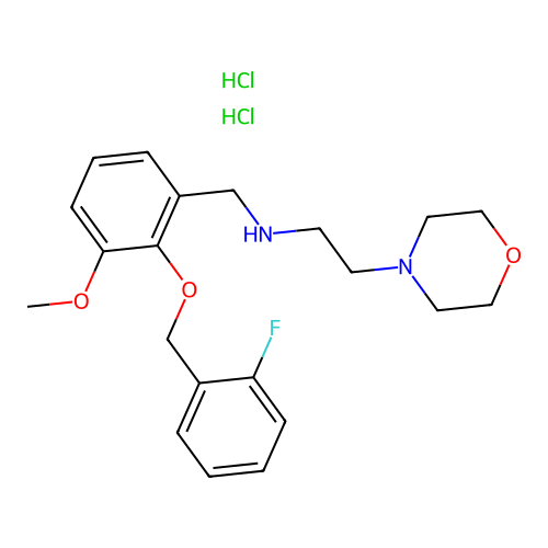 N-(2-((2-fluorobenzyl)oxy)-3-methoxybenzyl)-2-morpholinoethanamine dihydrochloride structure