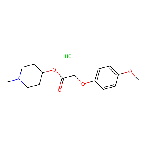 (4-Methoxy-phenoxy)-acetic acid 1-methyl-piperidin-4-yl ester structure