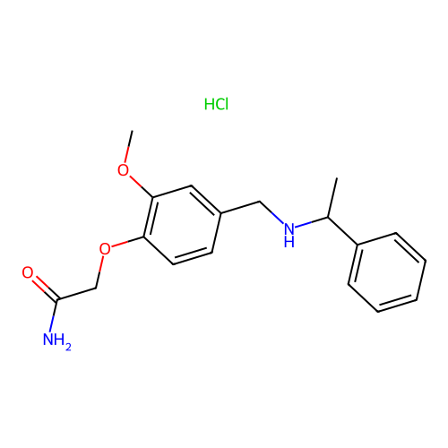 2-(2-Methoxy-4-(((1-phenylethyl)amino)methyl)phenoxy)acetamide hydrochloride structure