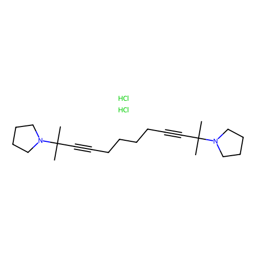 1,1'-(2,11-Dimethyldodeca-3,9-diyne-2,11-diyl)dipyrrolidine dihydrochloride structure