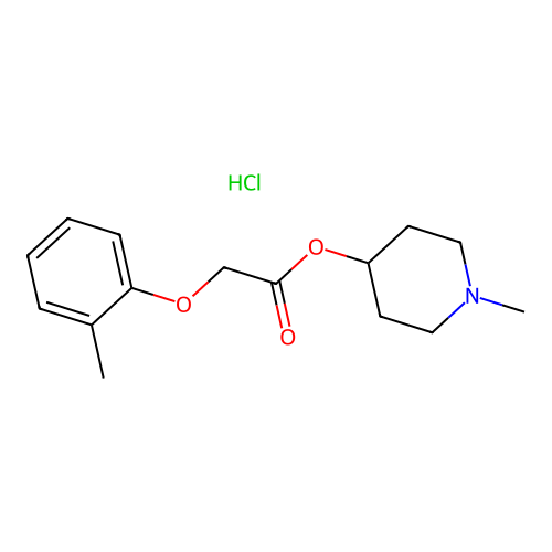 o-Tolyloxy-acetic acid 1-methyl-piperidin-4-yl ester structure