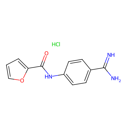 2-(4-Amidinophenyl)furan carboxamide hydrochloride structure