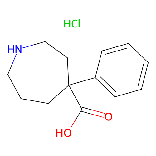 4-Phenylazacyclohept-4-ylcarboxylic acid hydrochloride structure