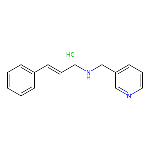 (E)-3-phenyl-N-(pyridin-3-ylmethyl)prop-2-en-1-amine Hydrochloride structure