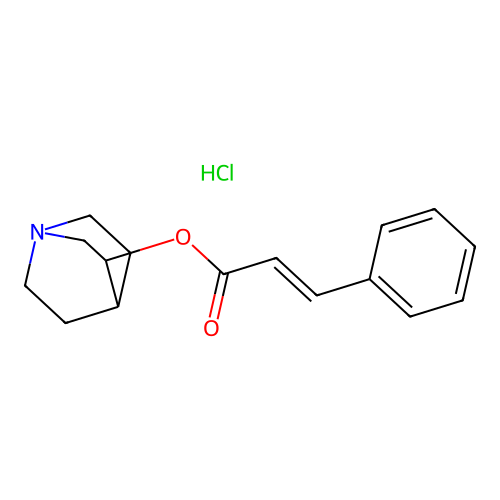 Quinuclidin-3-yl cinnamate hydrochloride structure