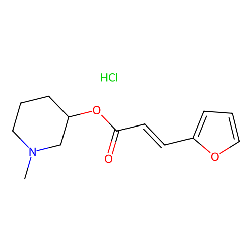 (E)-1-methylpiperidin-3-yl 3-(furan-2-yl)acrylate hydrochloride structure