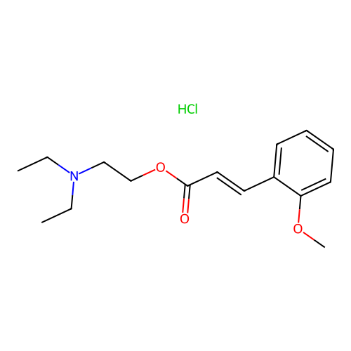 2-(Diethylamino)ethyl 3-(2-methoxyphenyl)acrylate hydrochloride structure