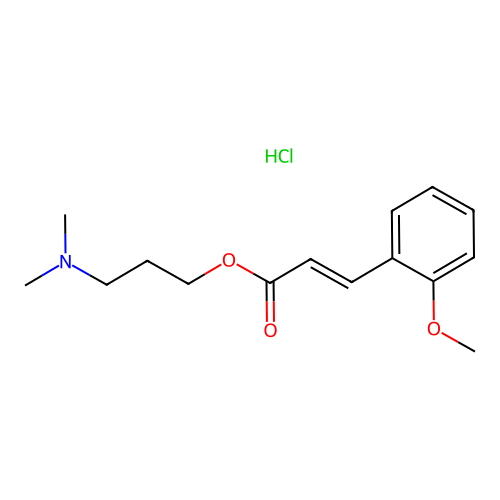 3-(Dimethylamino)propyl 3-(2-methoxyphenyl)acrylate hydrochloride structure