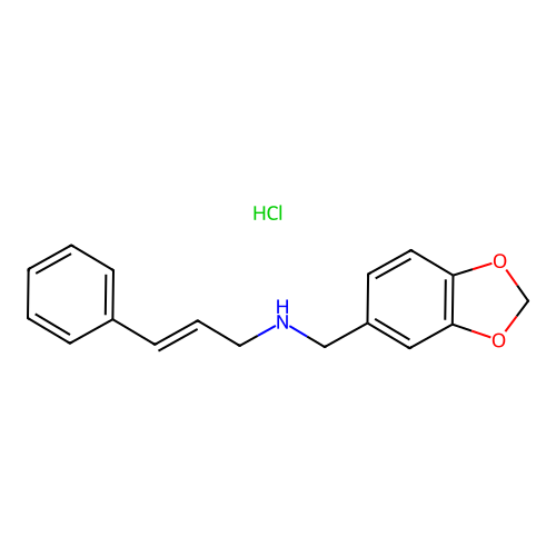 (E)-N-(benzo[d][1,3]dioxol-5-ylmethyl)-3-phenylprop-2-en-1-amine hydrochloride structure