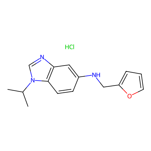 Furan-2-ylmethyl-(1-isopropyl-1H-benzoimidazol-5-yl)-amine structure