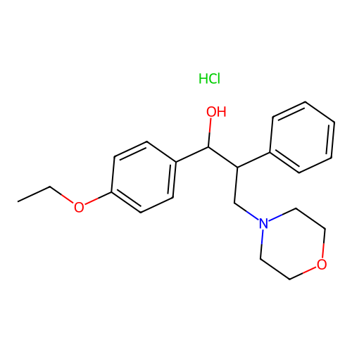 1-(4-Ethoxyphenyl)-3-morpholino-2-phenylpropan-1-ol hydrochloride structure
