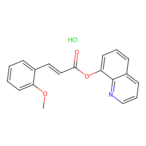 8-Quinolinyl 3-(2-methoxyphenyl)acrylate hydrochloride structure