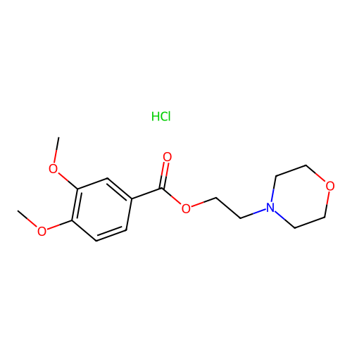 2-Morpholinoethyl 3,4-dimethoxybenzoate hydrochloride structure