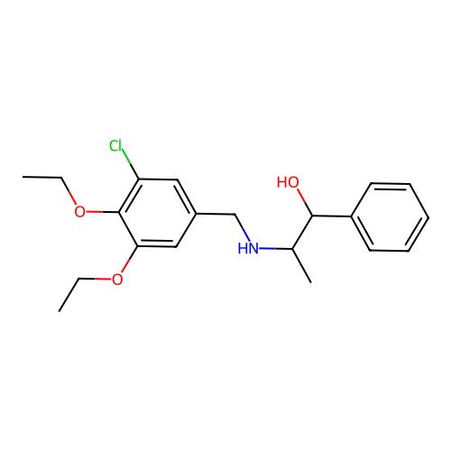 2-[(3-Chloro-4,5-diethoxybenzyl)amino]-1-phenyl-1-propanol structure