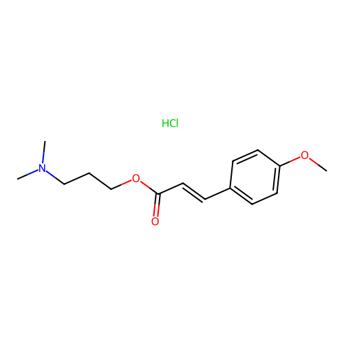 3-(Dimethylamino)propyl 3-(4-methoxyphenyl)acrylate hydrochloride structure