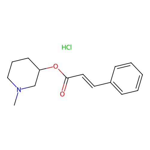 1-Methylpiperidin-3-yl cinnamate hydrochloride structure