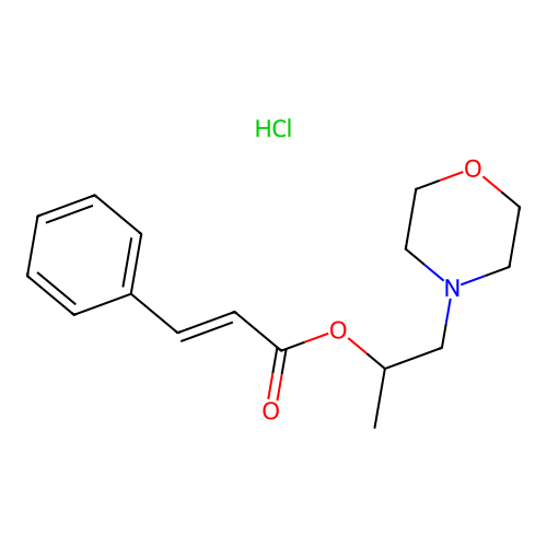 1-Methyl-2-(4-morpholinyl)ethyl 3-phenylacrylate hydrochloride structure