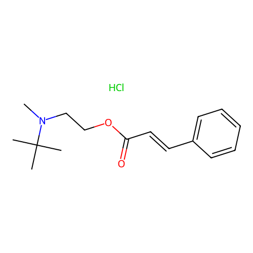 2-[Tert-butyl(methyl)amino]ethyl 3-phenylacrylate hydrochloride structure